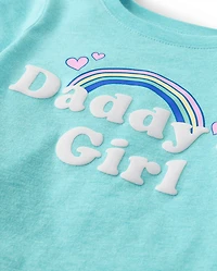 T-shirt graphique « Fille à papa » pour bébés et petites filles