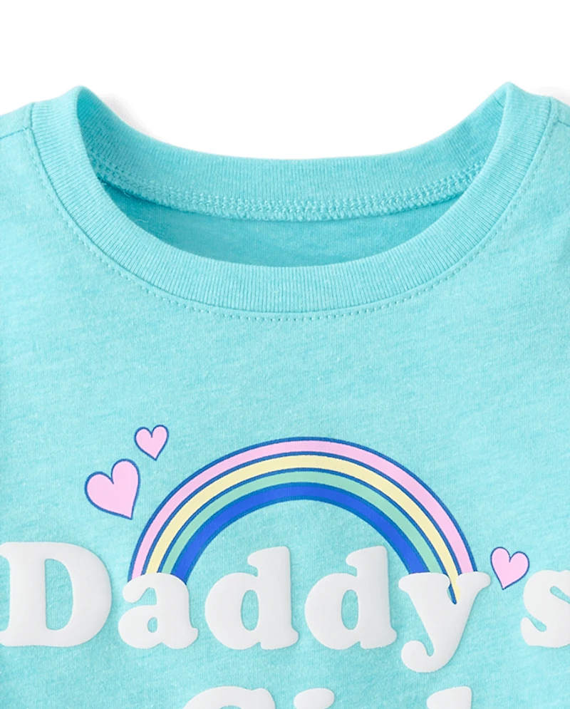 T-shirt graphique « Fille à papa » pour bébés et petites filles