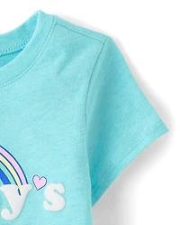 T-shirt graphique « Fille à papa » pour bébés et petites filles