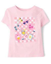 T-shirt graphique pique-nique pour bébés et petites filles