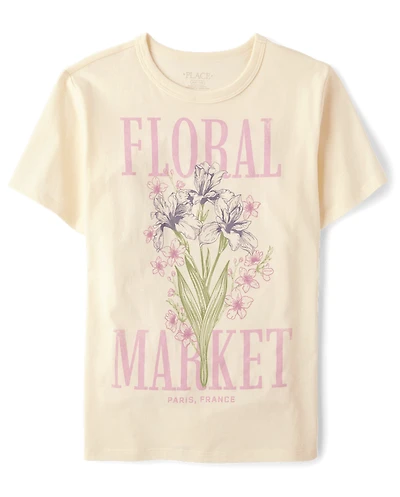 Girls Floral Market Relaxed Graphic Tee