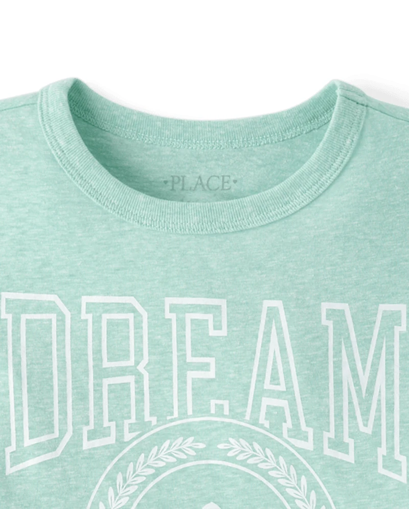T-shirt graphique décontracté Girl's Marled Dream