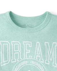 T-shirt graphique décontracté Girl's Marled Dream