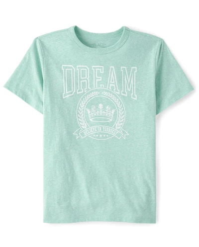 Girls Marled Dream Oversized Graphic Tee