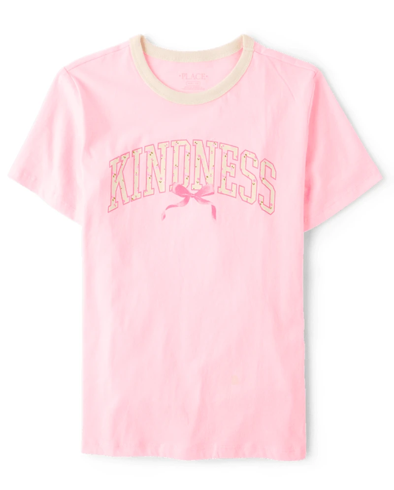 Girls Floral Kindness Relaxed Graphic Tee