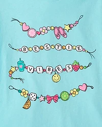 Girls Charm Bracelet Graphic Tee