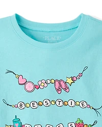 Girls Charm Bracelet Graphic Tee