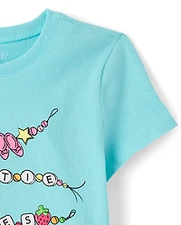 Girls Charm Bracelet Graphic Tee