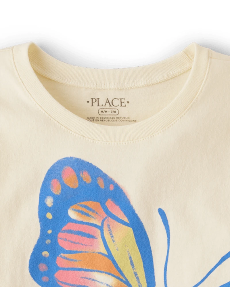 Girls Butterfly Graphic Tee