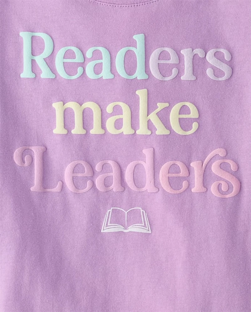 Girls Readers Make Leaders Graphic Tee