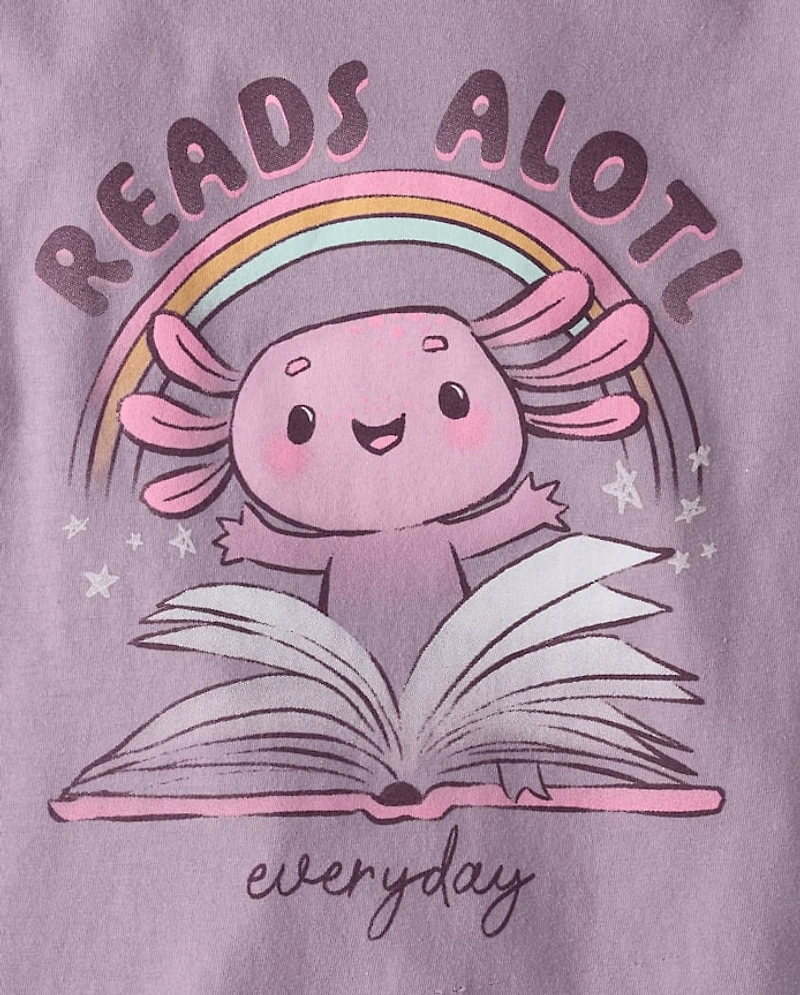 Girls Reads Alotl Graphic Tee