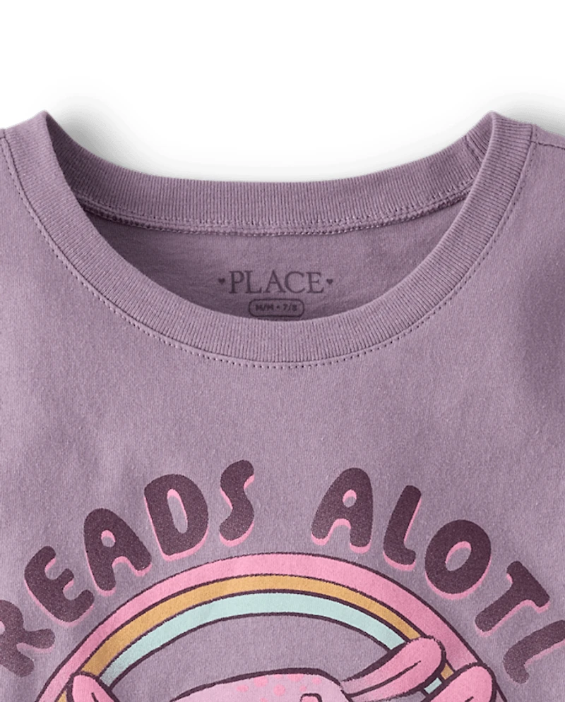 Girls Reads Alotl Graphic Tee