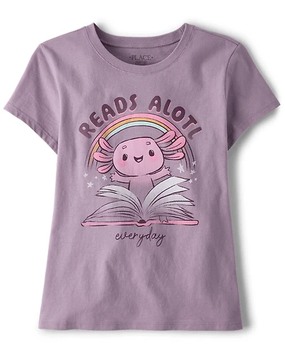 Girls Reads Alotl Graphic Tee