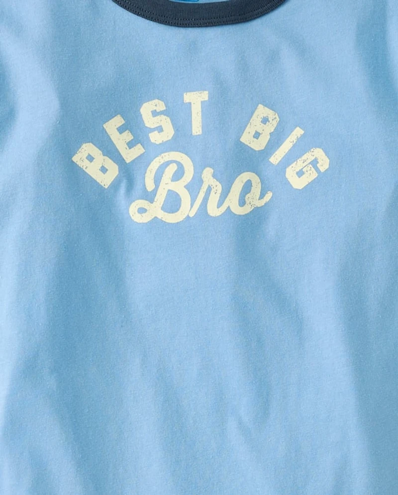 Boys Best Big Bro Graphic Ringer Tee