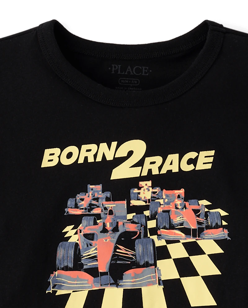 Boys Need 4 Speed Racecar Graphic Tee