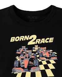Boys Need 4 Speed Racecar Graphic Tee