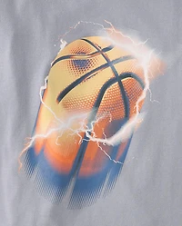 Boys Basketball Lightning Graphic Tee