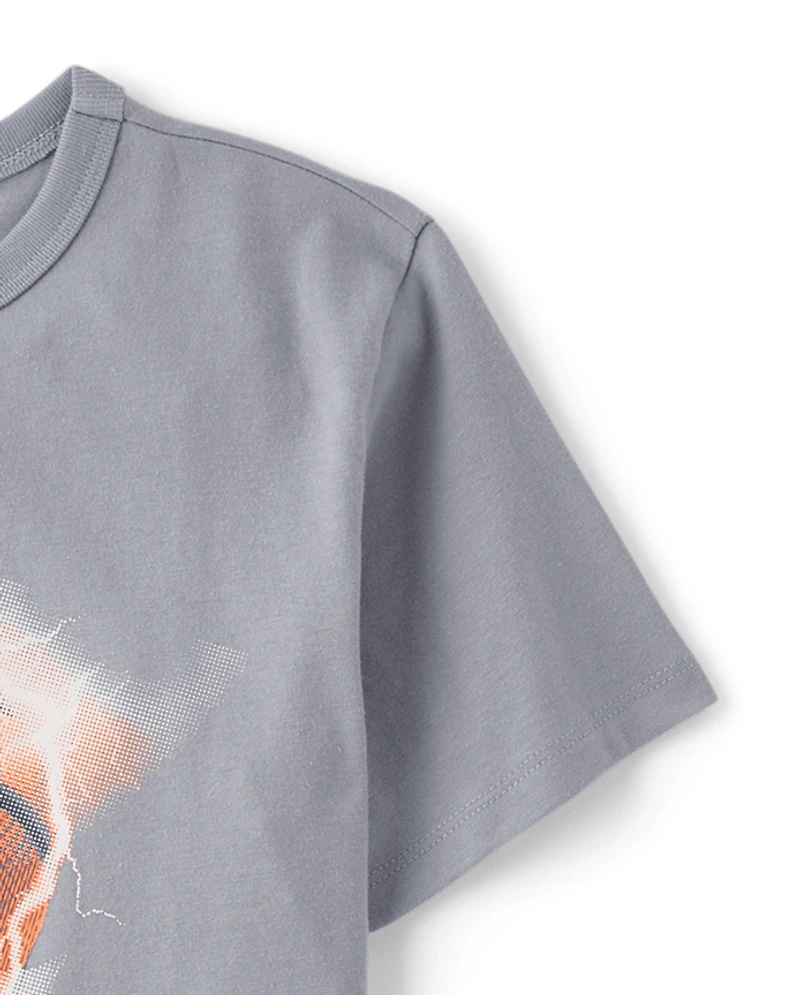 Boys Basketball Lightning Graphic Tee