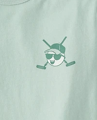 Boys Golf Tee Time Front And Back Graphic