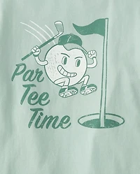 Boys Golf Tee Time Front And Back Graphic