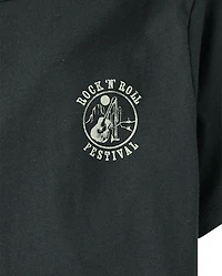 Boys Rock N' Roll Festival Front And Back Graphic Tee