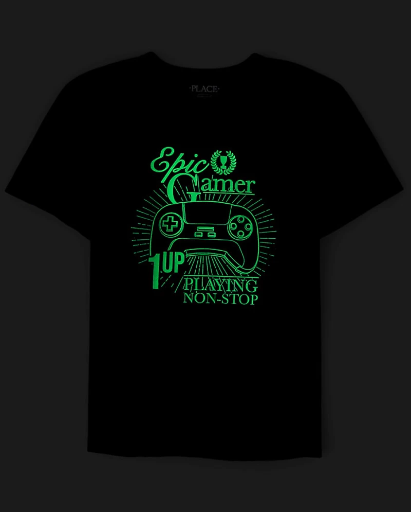 Boys Glow Epic Gamer Graphic Tee