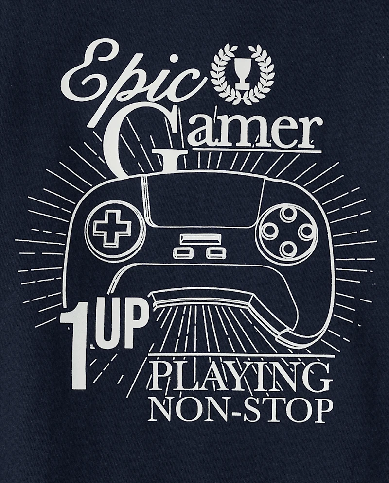 Boys Glow Epic Gamer Graphic Tee