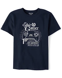 Boys Glow Epic Gamer Graphic Tee