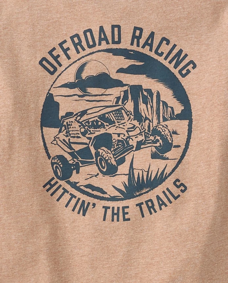 Boys Offroad Racing Front And Back Graphic Tee