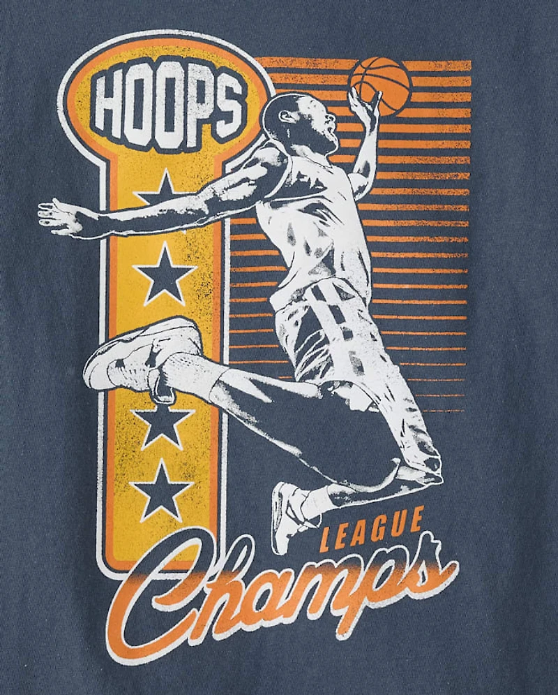 Boys League Champs Basketball Graphic Tee