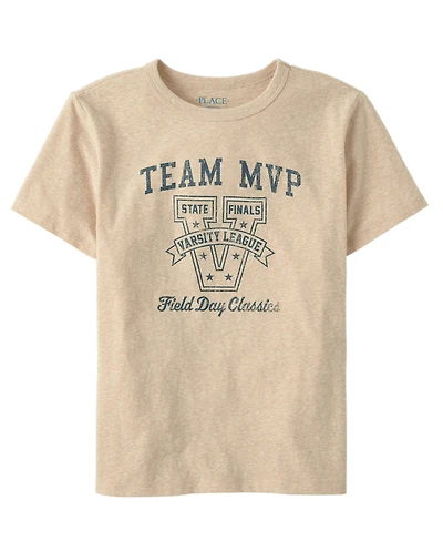 Boys Marled Team MVP Graphic Tee