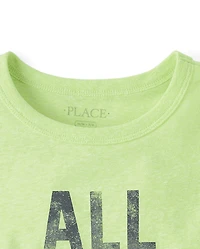 Boys Marled All About Goals Soccer Graphic Tee