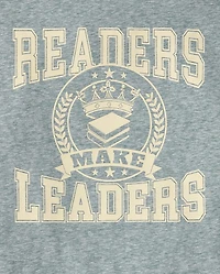 Boys Marled Readers Make Leaders Graphic Tee