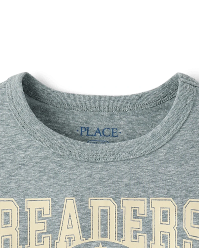 Boys Marled Readers Make Leaders Graphic Tee