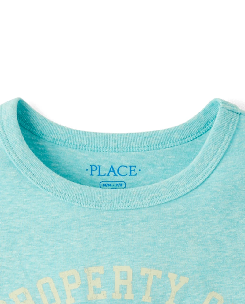 Boys Marled Property Of Gamer Dept. Graphic Tee