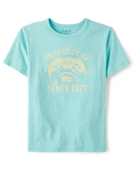Boys Marled Property Of Gamer Dept. Graphic Tee