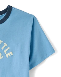 Boys Best Little Bro Graphic Ringer Tee