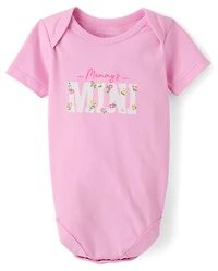 Baby Girls Mama's Mini Graphic Bodysuit