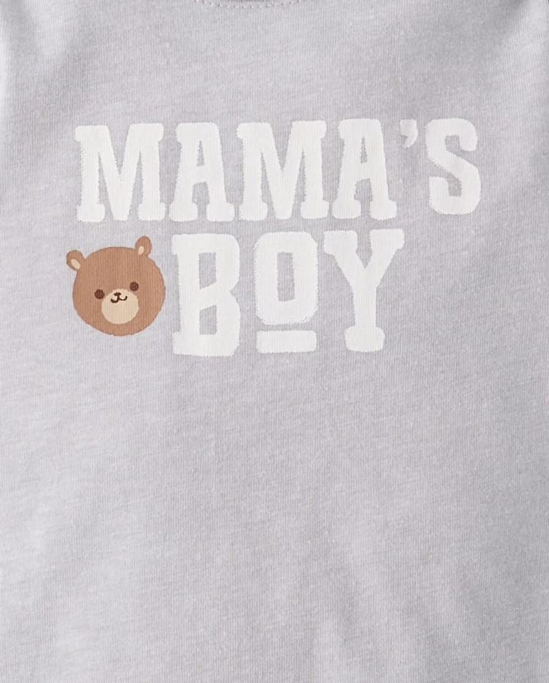 Baby Boys Mama's Boy Graphic Bodysuit