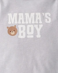 Baby Boys Mama's Boy Graphic Bodysuit