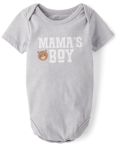 Baby Boys Mama's Boy Graphic Bodysuit
