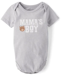 Baby Boys Mama's Boy Graphic Bodysuit