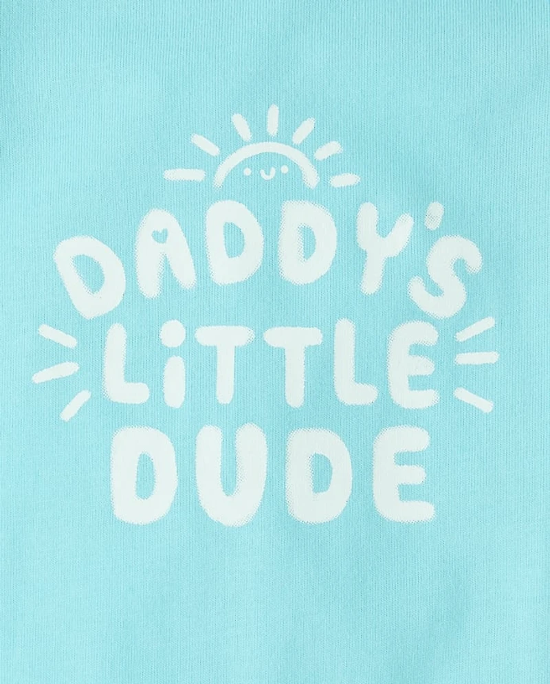 Baby Boys Daddy's Little Dude Graphic Bodysuit