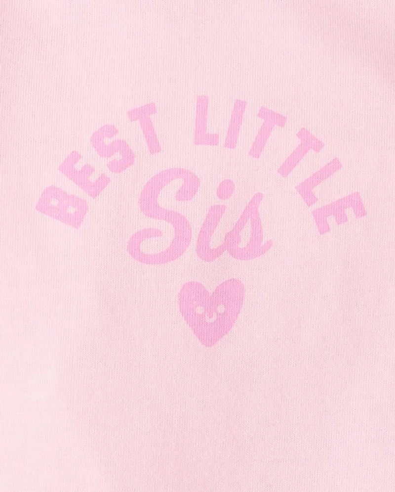Baby Girls Best Little Sis Graphic Bodysuit