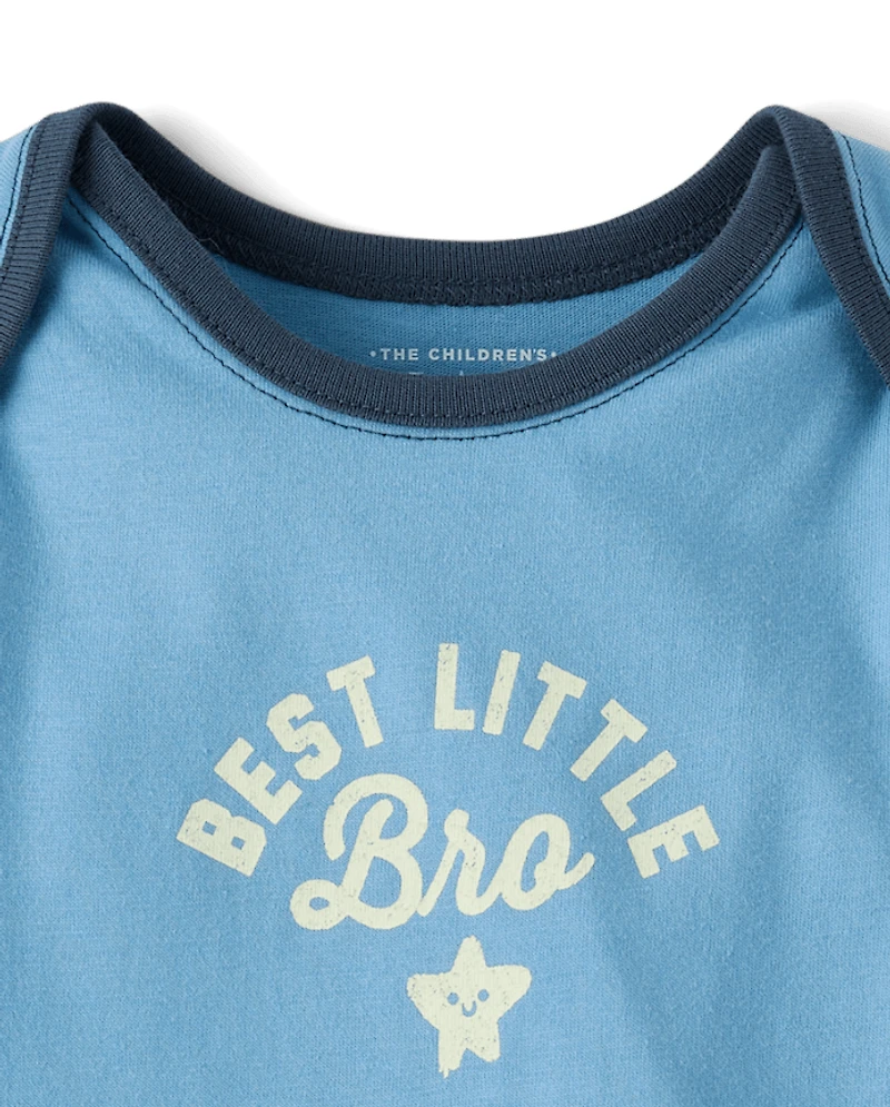 Baby Boys Best Little Bro Graphic Bodysuit