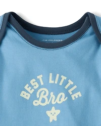 Baby Boys Best Little Bro Graphic Bodysuit