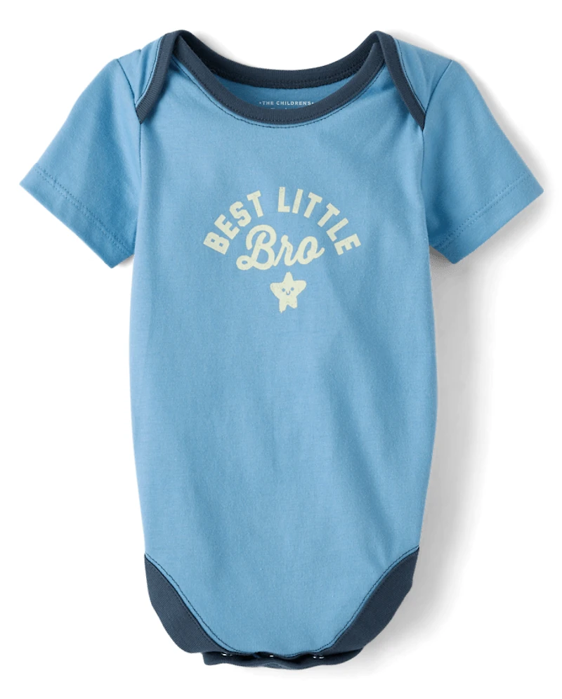 Body imprimé « Meilleur petit frère » pour bébé garçon