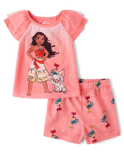 Baby And Toddler Girls Moana™ Snug Fit Cotton Pajamas