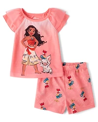 Baby And Toddler Girls Moana™ Snug Fit Cotton Pajamas