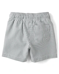 Boys Striped Seersucker Swim Trunks